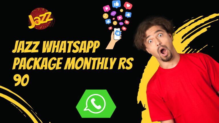 Jazz WhatsApp Package Monthly Rs 90 – 10GB Data